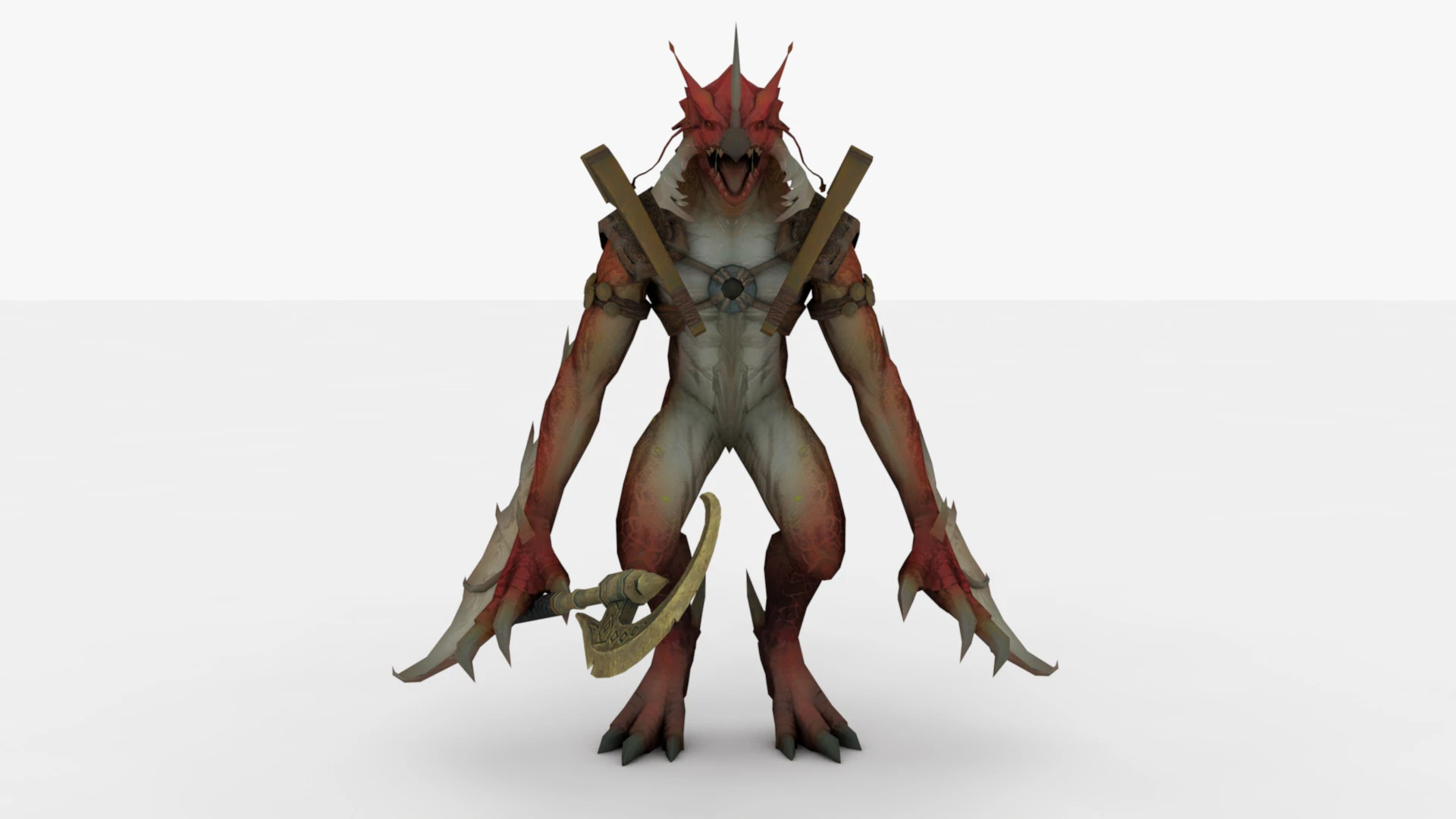 Dragon Fighter 3D Model .c4d .max .obj .3ds .fbx .stl .blend 