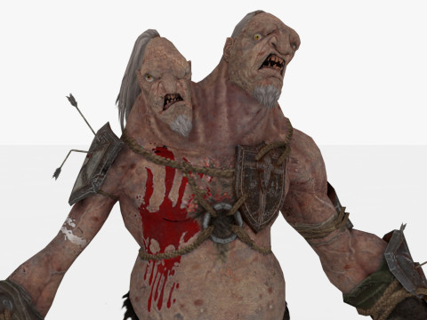 Two-Head Monster Model 3D