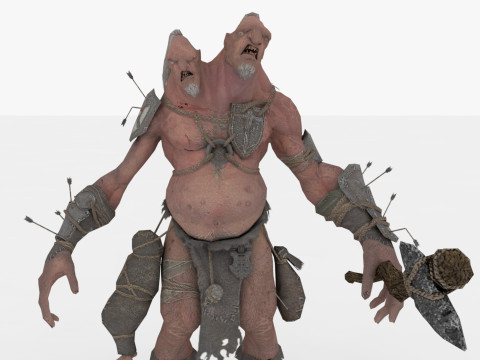 Two-Head Monster Model 3D