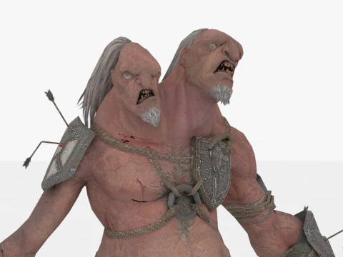 머리가 두 개인 괴물 3D 모델