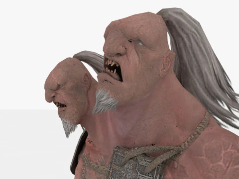 머리가 두 개인 괴물 3D 모델