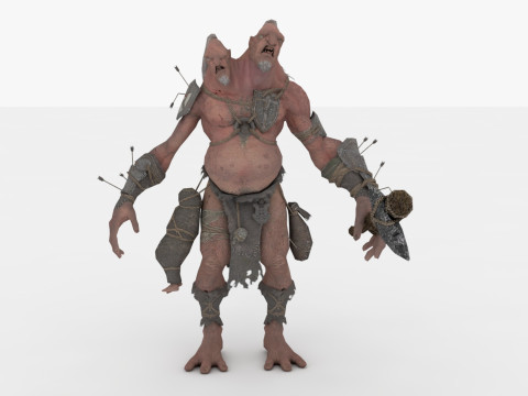 Two-Head Monster Model 3D