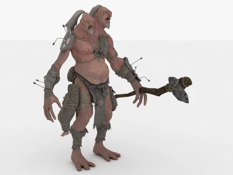 머리가 두 개인 괴물 3D 모델