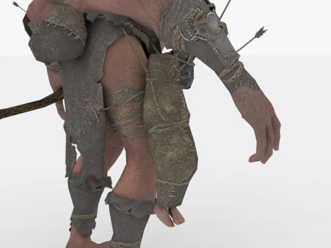 머리가 두 개인 괴물 3D 모델