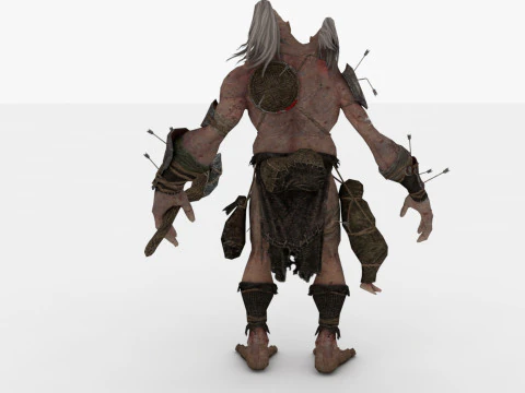 머리가 두 개인 괴물 3D 모델