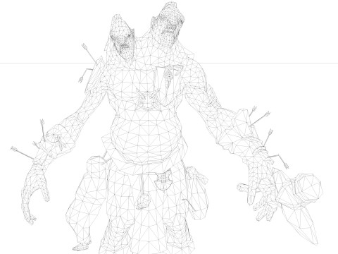 Two-Head Monster Model 3D