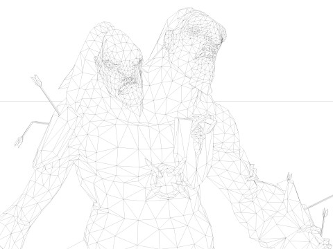 Two-Head Monster Model 3D