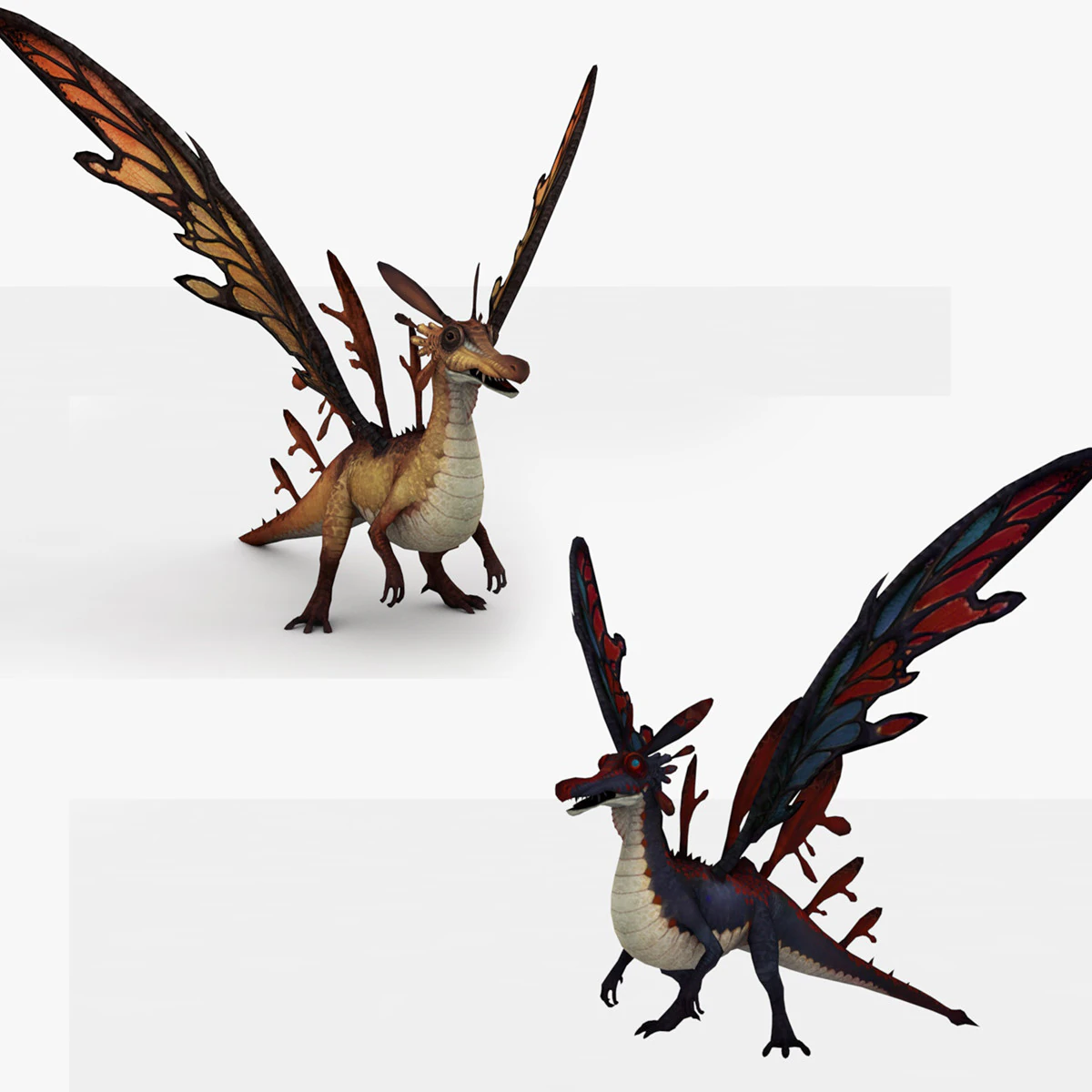 Fairy Dragon 3D Model .c4d .max .obj .3ds .fbx .stl .blend