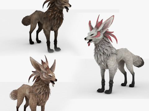 3in1 Fox 3D-Modell