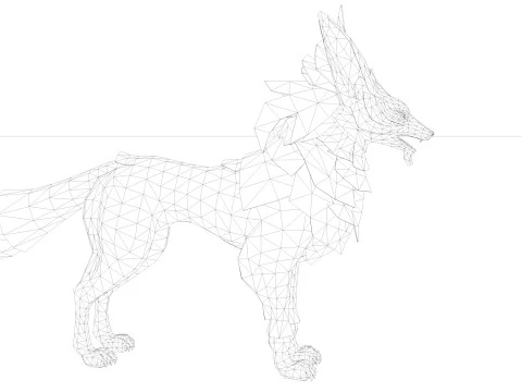 3in1 Fox 3D Model