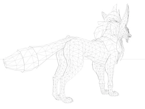 3in1 Fox 3D Model