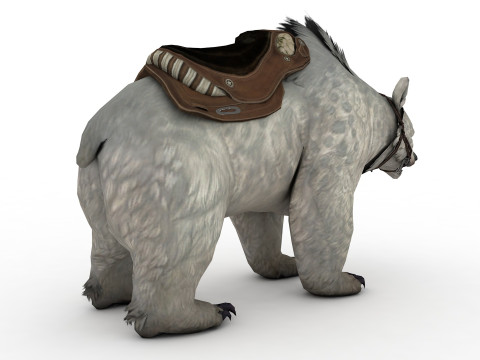 White polar BEAR Rigged 3D Model