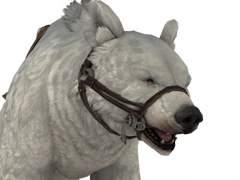 White polar BEAR Rigged 3D Model