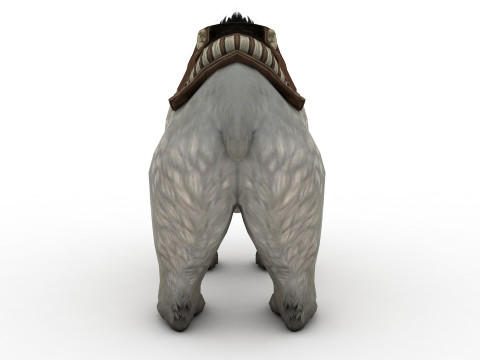 White polar BEAR Rigged 3D Model