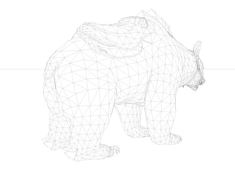 White polar BEAR Rigged 3D Model