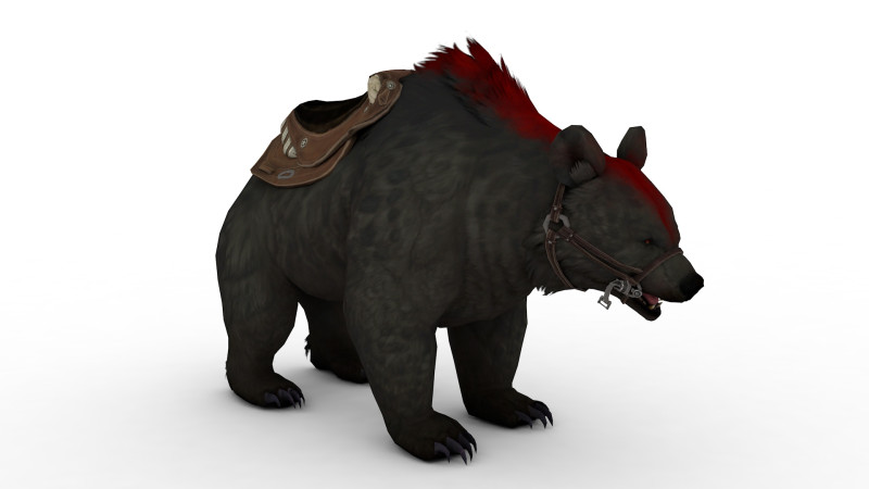 Black BEAR Rigged 3D मॉडल .c4d .max .obj .3ds .fbx .stl .blend
