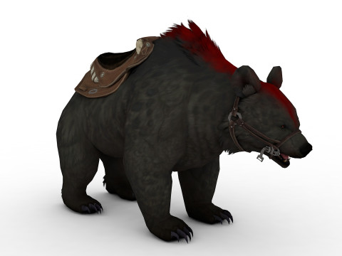Black BEAR Rigged Model 3D