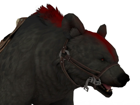 Black BEAR Rigged 3D मॉडल
