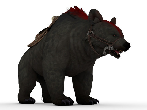 Black BEAR Rigged 3D मॉडल