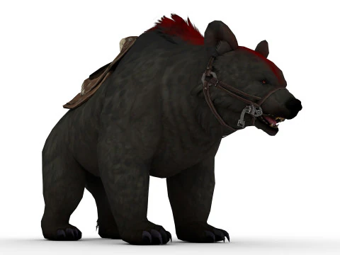 Black BEAR Rigged 3D Model