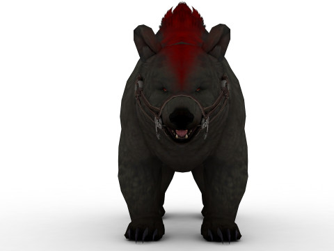 Black BEAR Rigged 3D मॉडल