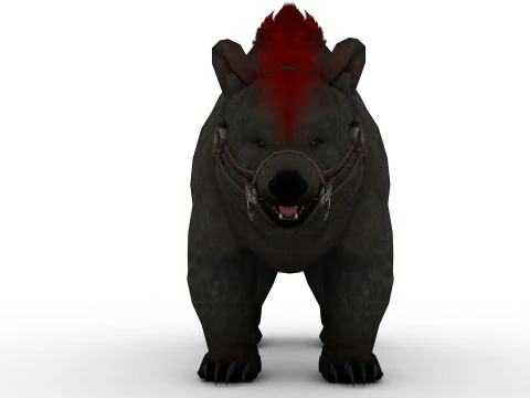 Black BEAR Rigged 3D Model