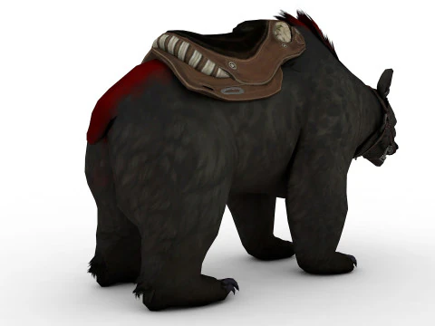 Black BEAR Rigged 3D Model