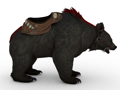 Black BEAR Rigged 3D मॉडल