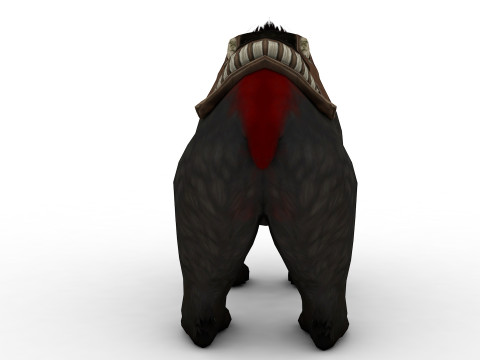 Black BEAR Rigged 3D मॉडल