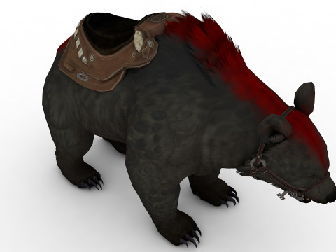 Black BEAR Rigged 3D मॉडल