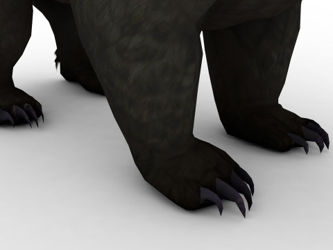 Black BEAR Rigged 3D मॉडल