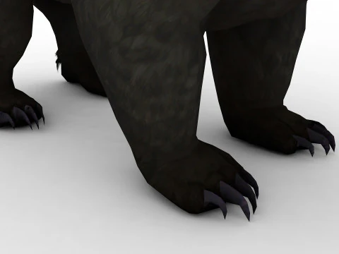 Black BEAR Rigged 3D Model