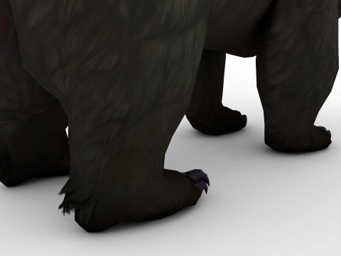 Black BEAR Rigged 3D मॉडल