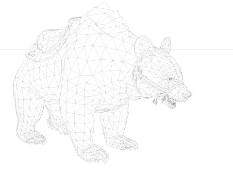 Black BEAR Rigged 3D मॉडल