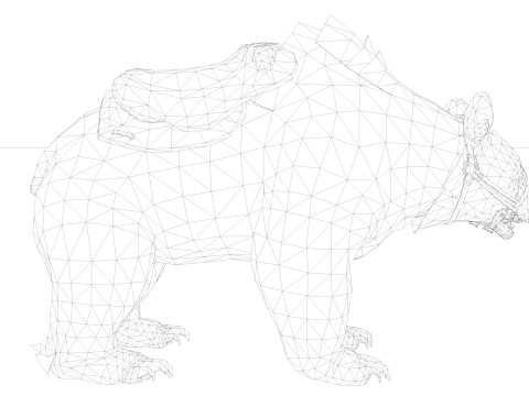 Black BEAR Rigged 3D मॉडल