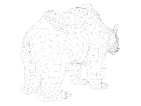 Black BEAR Rigged 3D मॉडल