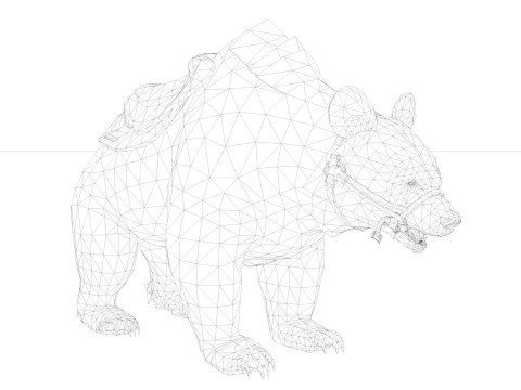 Panda BEAR Rigged Modèle 3D