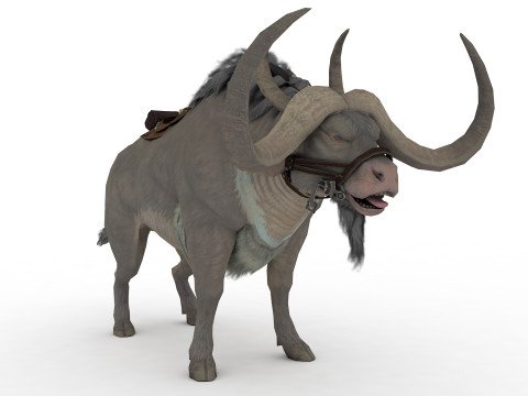 Buffalo Rigged and Animated 3D Model