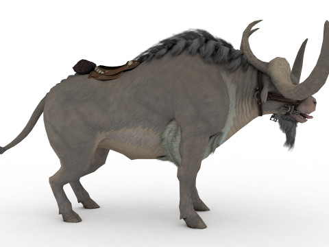 Buffalo Rigged and Animated 3D Model