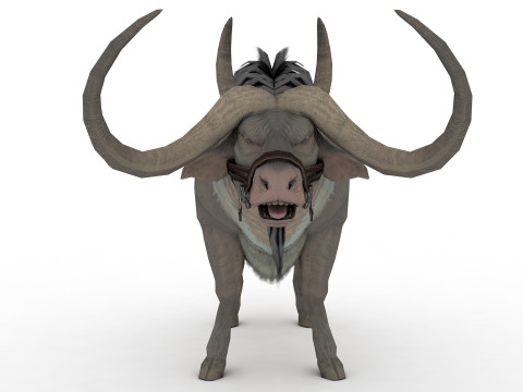 Buffalo Rigged and Animated 3D Model