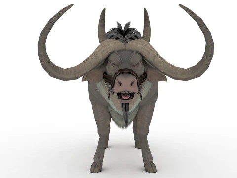 Buffalo Rigged and Animated 3D Model