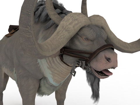 Buffalo Rigged and Animated 3D Model