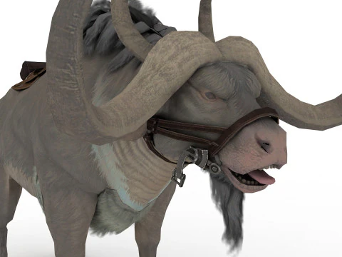 Buffalo Rigged and Animated 3D Model