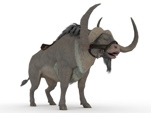 Buffalo Rigged and Animated 3D Model