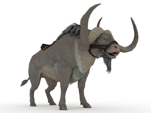 Buffalo Rigged and Animated 3D Model