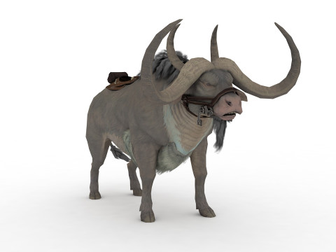 Buffalo Rigged and Animated 3D Model