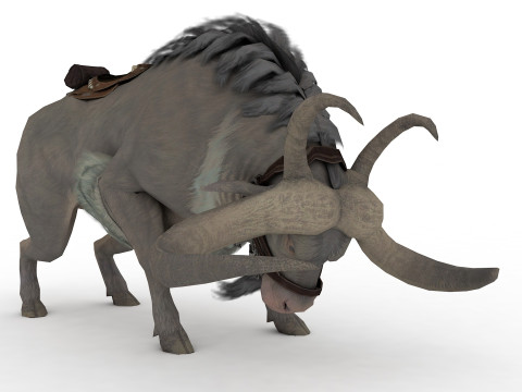 Buffalo Rigged and Animated 3D Model
