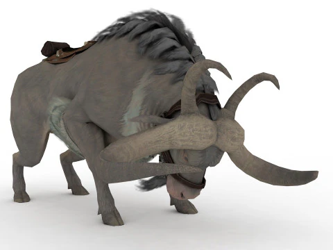 Buffalo Rigged and Animated 3D Model