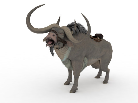 Buffalo Rigged and Animated 3D Model