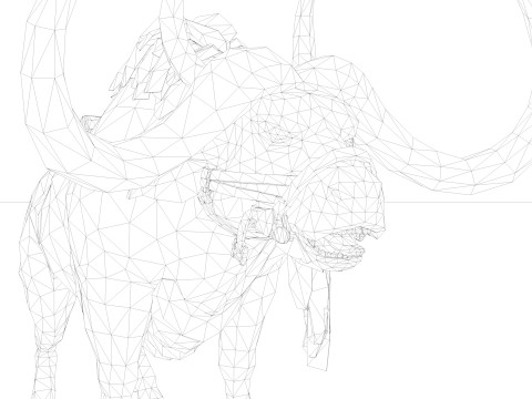 Buffalo Rigged and Animated 3D Model